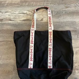 Victoria Secret Tote - black pink and white